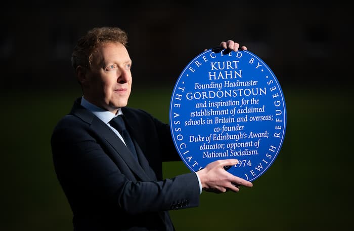 Special plaque unveiled in honour of Gordonstoun founder to mark Holocaust